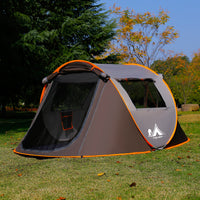 Automatic Pop-Up Camping Tent for 3-4 People, Portable Folding Beach Shelter