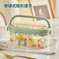 2-in-1 Ice Cube Tray with Storage Bin, Quick Release Ice Maker Mold, Food-Grade