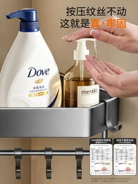 Kabe Punch-Free Corner Shower Caddy for Bathroom and Toilet