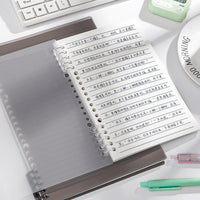 Refillable Loose-Leaf Notebook with Detachable Cover, A4/A5/B5 Thickened Grid/Lined/Blank Pages
