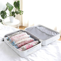 Hand-Roll Vacuum Compression Storage Bags for Travel and Home Use
