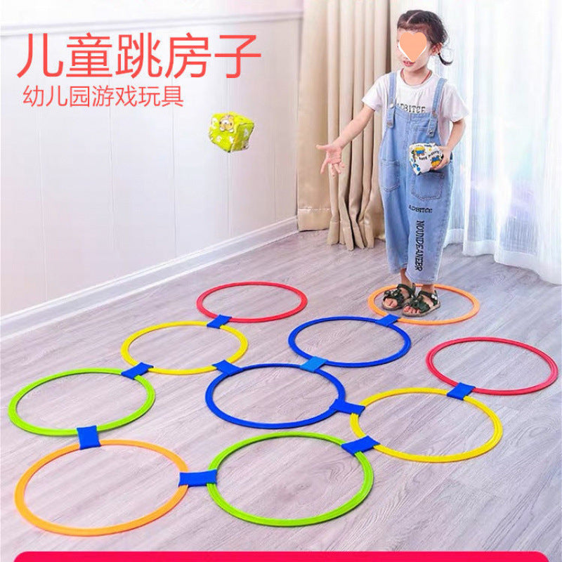 Kids' Hopscotch Rings Set for Sensory Integration Training and Outdoor Physical Activity