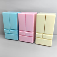 Miniature Dollhouse Double-Door Refrigerator & Outdoor Camping Set for Kids' Pretend Play
