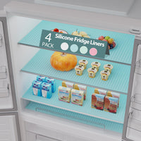 Refrigerator Silicone Liner Mat, Non-Slip, Mildew-Proof, Drawer Shelf Protector