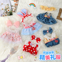 20cm Cotton Doll Clothes Set - Cute Dresses & Outfits for Plush Dolls
