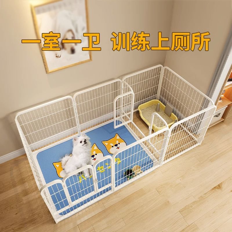 Modular Indoor Pet Playpen with Isolation Door for Medium to Large Dogs