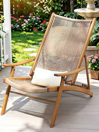 Chongqing Outdoor Rattan Lounge Chair Set - Foldable Balcony Patio Garden Chairs with Small Coffee Table, Waterproof