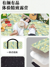 Waterproof Foldable Picnic Blanket for Outdoor Camping and Beach, Machine Washable