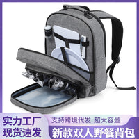 Outdoor Picnic Backpack Cooler Bag, Large Capacity Insulated Leakproof for Camping