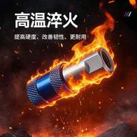 M10 Fine Thread Drill Chuck Adapter for 6.35mm Hex Shank Screwdriver Bits Quick Release Self-Locking Converter