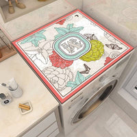 Diatomaceous Earth Absorbent Mat for Washing Machine & Microwave Oven, Floral Dust Cover