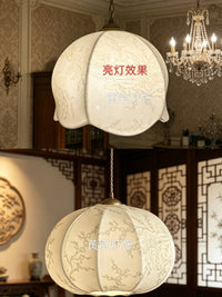 Stretch Fabric Pumpkin Lampshade for E27 Fixtures