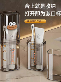 Portable Travel Toothbrush Holder and Mouthwash Cup Set