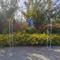 Iron Arch Trellis for Climbing Plants, Outdoor Garden Arbor for Roses and Vines