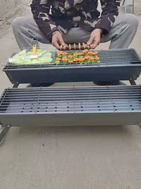 Portable Thickened Charcoal BBQ Grill for Outdoor Home Use