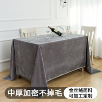Velvet Rectangular Tablecloth for Events and Home Decor