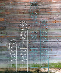 Vintage Wrought Iron Plant Trellis for Potted Climbing Plants and Balcony Use