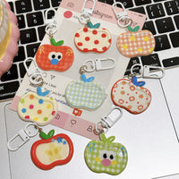 Cute Cartoon Apple Keychain for Bags and Accessories, Ideal Gift for Friends and Students