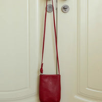 2025 Spring/Summer Retro Dopamine Soft Leather Crossbody Phone Bag for Women