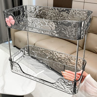 Acrylic Transparent Cosmetic Organizer Box for Vanity and Bathroom, Skincare Perfume Storage Rack, Desktop Organizer
