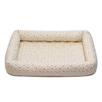 All-Season Washable Floral Pet Bed for Small to Medium Dogs