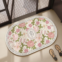 American Floral Diatomaceous Earth Bath Mat Absorbent Non-Slip Easy Care Bathroom Floor Mat