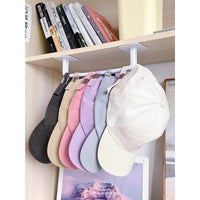 Wall-Mounted Hat Organizer Rack for Dorm Room Entryway, No-Drill Multi-functional Door Back Hat Hook