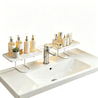 Luxury Bathroom Vanity Shelf Wall-Mounted Faucet Sink Organizer