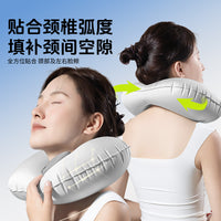 Inflatable Ice Silk U-Shaped Travel Neck Pillow for Airplanes and High-Speed Trains