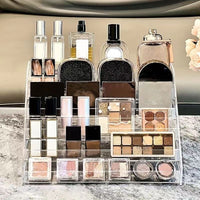 Acrylic Tiered Display Stand for Collectibles, Cosmetics, and Small Items