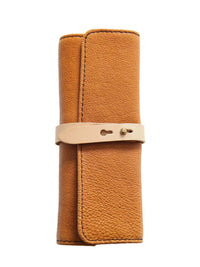Genuine Leather Roll-Up Pencil Case / Tool Bag for Men & Women