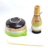 Song-Style Kiln-Fired Ceramic Matcha Bowl Set with Bamboo Whisk