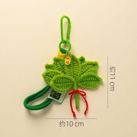 Hand-Woven Grapefruit Keychain Bag Charm