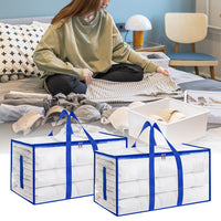 Large Capacity Waterproof Woven Storage Bag with Zipper for Travel and Organization