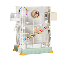 Large Bird Cage for Parrots, Budgies, Cockatiels, Peonies, and Other Small Birds - Spacious Metal Villa Design