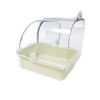 External Bird Bath and Feeder for Cages, Anti-Splash Design