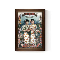 Vintage Shanghai Beauty Poster Wall Art for Restaurants and Home Decor