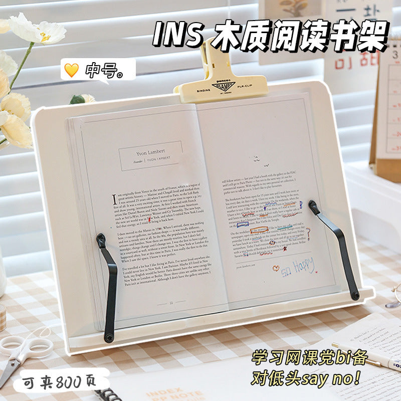 Adjustable Book Reading Stand for Desk, Portable Document Holder for Laptops and Textbooks