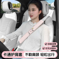 Plush Car Seat Belt Shoulder Pads - 2 Pack, Anti-Chafe & Neck Protection