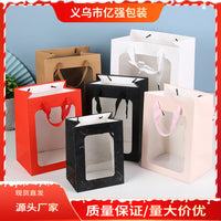 Windowed Gift Bag with Handle for Flowers and Presents