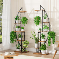 Indoor Plant Stand with Grow Lights for Balcony Living Room Multi-tier Flower Pot Shelf