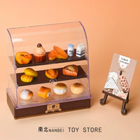 Miniature Dessert Display Cabinet and Food Play Set for Kids