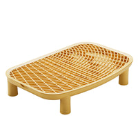 Cat Litter Mat with Raised Edges and Anti-Splash Design, Three-Layer Litter Trapper for Home Use