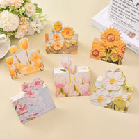 Ins Creative Oil Painting Artistic Flower Series 3D Greeting Card for Valentine's Day, Birthday, Teacher's Day Gift