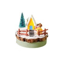 DIY Miniature Landscape Kit Tree Stump Cabin Ornament for Kids