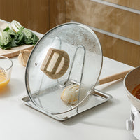 Jicang 304 Stainless Steel Pot Lid Holder Kitchen Countertop Organizer for Pot Lids, Spatulas, and Ladles