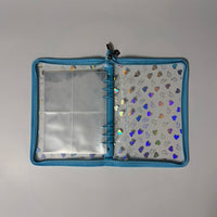 Iridescent Heart A6/A7 6-Ring Zipper Binder for Mini Cards & Stickers