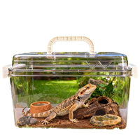 Portable Reptile Terrarium with Ventilation for Lizards, Geckos, Frogs, and Turtles