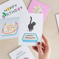 Wrap British Birthday Greeting Card, Cute Cartoon Funny Couple Imported Card, Baby Blessing Thank You Congratulations