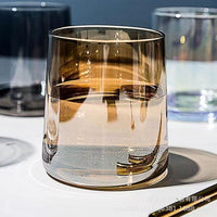 Whiskey Glass Set with Colorful Iridescent Finish - Home & Hotel Beer and Mouthwash Tumblers